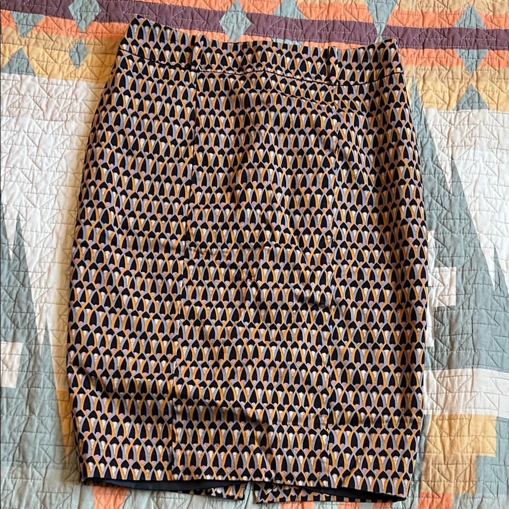 Mossimo Supply Co. Black and Tan Patterned Pencil Skirt